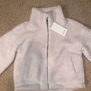 lululemon athletica Cinchable Fleece Zip Up Jacket - Soft White